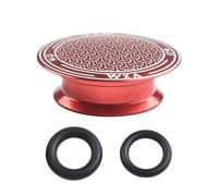 Tidevib For Bicycle Crank Dust Cover for Bottom Bracket - 3D Texture Waterproof Aluminum Alloy Cap with Sealed Ring, for 21-23mm Cranksets, 18/20mm Ring Included