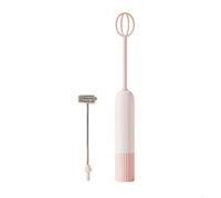 Tidevib for Compact Handheld Electric Baby Formula and Drink Mixer with for Stainless Steel Whisk for Protein Shakes, Milkshakes, Coffee, Cocktails and Matcha, Easy Clean Detachable Head(Pink)