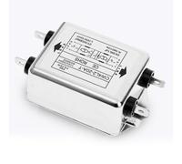 Tidevib for EMI Power Filter, Double-Section Design, 3A 6A 10A 20A, 115/250VAC, 60dB Insertion Loss for Industrial Electrical Equipment and Components