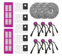 Tidevib For Eureka J15 For Evo Ultra Self-Emptying Robot Vacuum Replacement Kit with Filters, Mop Cloths, Dust Bags, Side Brushes, For Midea V16, As Shown Color