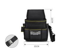 Tidevib for Lasting Electrician Tool Pouch with 18 Pockets, Compact and Versatile Organizer for Tools, Black