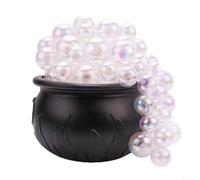 Tidevib Halloween Indoor Decor Set, DIY Bubbling Pot with Remote Controlled Lights, Vintage Style Party Decoration, Black or Pink Purple