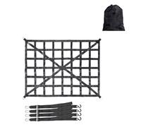 Tidevib Heavy Duty Truck Cargo Net with High-Strength Polyester Mesh, Galvanised Iron Hardware and Adjustable S-Hooks, 1.5 Inch Wide Straps