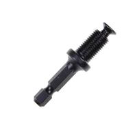 Tidevib Hex Shank Adapter Drill Chuck, 1/4 to 3/8 Inch and 1/4 to 1/2 Inch, Steel Accessory with Locking ction, 2 Pcs Set