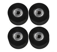 Tidevib Indoor Rowing Machine Seat Rollers 45x21x8mm Heavy Duty Nylon Wheels With Steel Bearings For Water Rower Black 4 Pieces