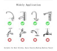 Tidevib Kitchen Bathroom for Dual Water Mode 1080 Rotating Spout Extender Metal Faucet with Adjustable Height, Silver