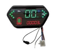 Tidevib LCD Display Meter Control Panel for Electric Bike Scooter Motor, 48V-72V Voltage Support, 6-Pin Interface, for 1N1 DJ一9 F6 Series, Black