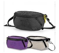 Tidevib -Light for Dyneema Waist Bag 106g Waterproof Hip Pack Small Size for Large Capacity Multi-Compartment Chest Bag Hiking Climbing Grey