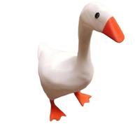 Tidevib Magnetic Goose Key Holder Decorative Resin Duck Statue with Strong Suction Hook for Hanging Keys or Small Items in Kitchen Living Room Bedroom Bathroom, White