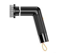 Tidevib Mini Electric Cleaning Brush with Interchangeable Heads, Powerful Motor, LED Display and IPX6 Waterproof Handheld Scrubber(Black)
