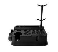 Tidevib Multifunctional Espresso Knock Box and Tamper Station with ABS Construction for Coffee Tool Organization, 30x24x10cm