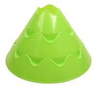 Tidevib PE Plastic Marker Cones 4 Pack Large Saucer Discs for Soccer Basketball Gym Physical Education 25x15cm(Green)