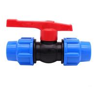 Tidevib PE Water Control Ball Valve External Thread Fitting Garden Irrigation Pipeline System Connector with Smooth Inner Design(20mm)