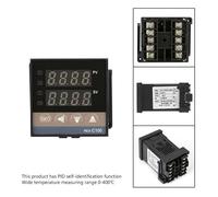 Tidevib PID Digital Temperature Controller, REX-C100FK02-for M * an Model with K-Type Thermocouple and Relay Output for PLC Systems (0-400C Range)