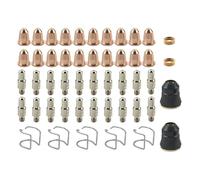 Tidevib Plasma Cutting Torch Parts Kit Including Electrodes, Nozzles, Shield Cup, Swirl for Ring and Standoff Rails Compatible with Chicago Electric 95136, 97994, 91814