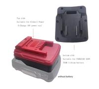 Tidevib Power Tool Battery Adapter, Compatible with for Parkside X20V Team Battery to Power X-Change 18V Tools, Black