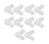 Tidevib PP Plastic 90 Degree Elbow Hose Barb, 12mm Equal Diameter L-Shaped Water Pipe Fitting for Pharmaceutical, Food, and Laboratory Applications, Pack of 10