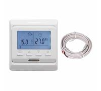 Tidevib Programmable Thermostat for Electric Floor Heating, 16A Electric Type with 0-90C Temperature Range, Wall Mounted and Memory Function