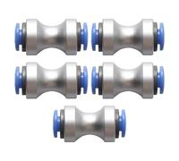 Tidevib PTFE Tube Connectors for Bambu Lab P1P P1S X1 X1C X1E 3D Printers, 5-Pack, Alloy Material, High Temperature Resistance (-190℃ to 260℃)