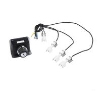 Tidevib Replacement Ignitor Kit Compatible with for WEBER for GENESIS 300 Series, Complete Grill Ignition Set with Button and Mounting Clips, Black