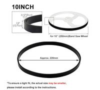 Tidevib Replacement Rubber Band for Band Saw Scroll Wheels, Compatible with 8/9/10/12/14 Inch Woodworking Band Saws, Anti-Slip for Ring, 1-Pack