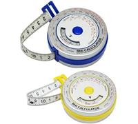 Tidevib Retractable Body Tape Measure with BMI Calculator, 150cm Locking Tape for Waist, Arm, Hip, and Thigh Measurements, Yellow