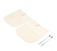 Tidevib Reusable Cold Brew Coffee Bags 2-Pack, Organic Cotton Filter with Drawstring Pitchers & Jars, Includes 2 for Stainless Steel Spoons, Beige