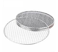 Tidevib Round Iron BBQ Grill Racks, Wire Cooking Mesh for Roasting and Cooling Food, 5 Pack, 33 cm Outdoor Camping Use(28CM)