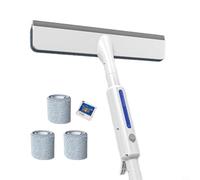 Tidevib Sided Spray For Glass Cleaner with Extendable Reinforced Pole, Equipped with Front and Back Scraping Bars and Microfiber Pads For Spotless of Various For Glass Surfaces Improved Cleaning