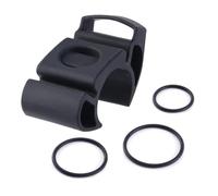 Tidevib Silicone For Bicycle Watch Mount Handlebar Holder for Garmin Fitbit POLAR For TOMTOM TICWATCH, Easy Installation for 22.2-35mm Handlebars, Black