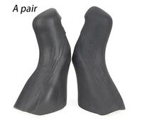 Tidevib Silicone Handle Grip Sleeve for Shimano ST-R7170 105 Di2 Electronic Shifter, Shock-Absorbing Non-Slip Design, 132x77mm, Black (2-Pack)