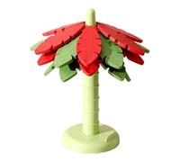 Tidevib Silicone Pot Holder Tree Design Stand with Automatic Unfolding for Hot Pots Pans Coasters Trivet Set in Red Green