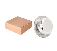 Tidevib Stainless Steel Mechanical Kitchen Timer with Magnetic Backing and Loud 70dB Alarm for Cooking, Studying, Exercise