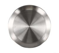 Tidevib Stainless Steel Round Dinner Plates Metal Food Serving Dishes Kitchen Dining Plates for Home Restaurant Camping Multiple Sizes(23cm)