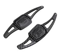 Tidevib Steering Wheel Shift Paddle Extensions 8 Tuon, Carbon Fiber Look ABS Shifter Covers, Ergonomic Gear Change Upgrade Black