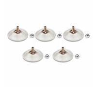 Tidevib Suction Cups with M6 Nut and Thumb Screw, 55mm PVC Plastic and Rubber Large Pad Suckers for Glass Wall Kitchen Bathroom, Clear Black, 10 Pack