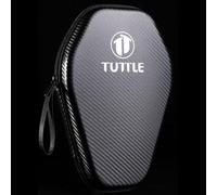 Tidevib Table Tennis Racket Bag EVA Hard Shell Case 2 with Ball Storage Portable Bat Cover 28 x 19.5 x 5 cm Black
