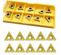 Tidevib TCMT110204 US735 Carbide Inserts for CNC Lathe Turning Tools, Threading Blades, 10-Piece Pack for Industrial Manufacturing