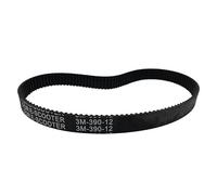 Tidevib Thickened Electric Scooter Drive Belt 390-3MM-12 Timing Strap 12mm Wide 3mm Pitch for Replacement Part Black
