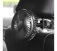 Tidevib USB Car Dashboard Cooling Fan, 12V/24V Single Head Adjustable Mini Fan with 3-Speed Settings, 5W USB Powered for Car Office and Home Use