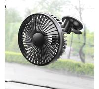 Tidevib USB Car Dashboard Cooling Fan, 12V/24V Single Head Adjustable Mini Fan with 3-Speed Settings, 5W USB Powered for Car Office and Home Use