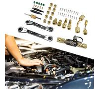 Tidevib Vacuum-Rated Valve Core Remover and Installer Tool Kit with Dual Repair Wrench for HVAC Systems, Compatible with R22, R12, R407, R410, R404, R32