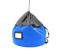 Tidevib Waterproof for RV Hose Storage Bag, 600D Oxford Breathable Mesh Drawstring Organizer with Name Card Holder for Water Pipes Cables Wires, Outdoor Garden Equipment Pouch 16x10 Inch(Blue)