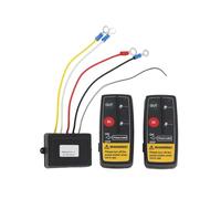 Tidevib Wireless Remote Control Kit for 12V/24V Electric Winch, 30m Range, Dual Remote, Compatible with Off-Road Vehicles and Recovery Winches, Black