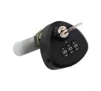 Tidevib Zinc Alloy Mechanical Combination Cam Lock with 3-Digit Code and Key, 20/25 mm Cabinet Drawer Mailbox Locker Security Lock(20mm Black)