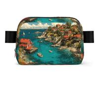 Tidewater Haven Square-shaped Waist Bag with Durable Polyester and Adjustable Strap for Daily Outdoor Wearing