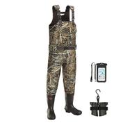 TideWe Chest Waders, Hunting Waders for Men Realtree MAX5 Camo with 800G Insulation, Waterproof Cleated Neoprene Bootfoot Wader, Insulated Hunting & Fishing Waders