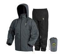 TideWe Rain Suit, Waterproof Breathable Lightweight Rainwear (Gray Size L)