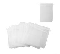 Tidgel 100 Pcs Fruit Protection Bags with Drawstring, Reusable Organza Mesh Netting for Fruit Trees, Plants(20 * 30CM)