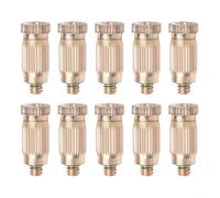 Tidgel 10pcs Brass Misting Nozzles with 316 Male Thread,Ultra-Fine Spray Heads for Patio Cooling,Garden Irrigation and Greenhouse Humidifying